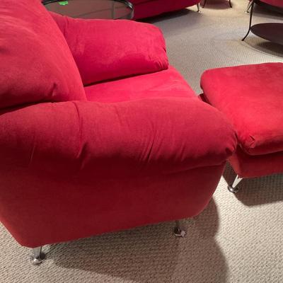 Ashley red fabric chair