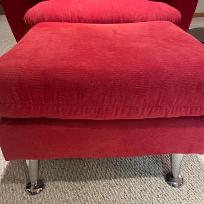 Ashley red fabric chair