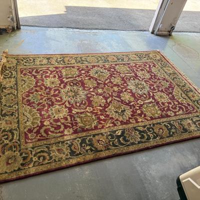Sale Photo Thumbnail #470: Red & Green Oriental-Style Area Rug