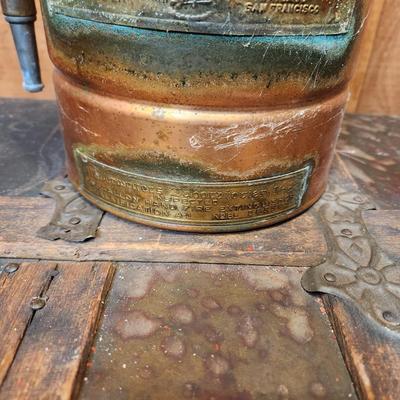 Vintage Essanay Soda & Acid Brass Copper Fire Einguisher