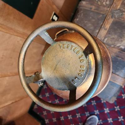 Vintage Essanay Soda & Acid Brass Copper Fire Einguisher