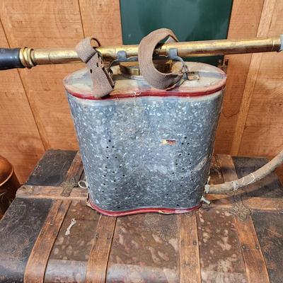 Vintage Indian Brand Fire Fighter Back Tank for Fighting Brush Forest Fire