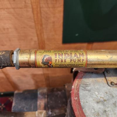 Vintage Indian Brand Fire Fighter Back Tank for Fighting Brush Forest Fire