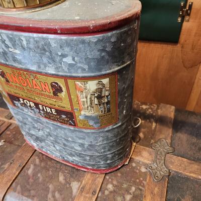 Vintage Indian Brand Fire Fighter Back Tank for Fighting Brush Forest Fire
