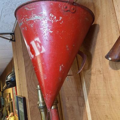 Fire Bucket Cone w handle B&O RR Baltimore & Ohio Railroad 12" Dia X 16" Long includes ring