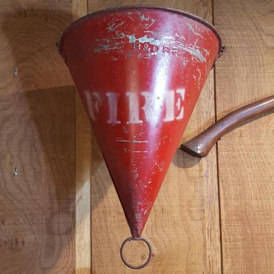 Fire Bucket Cone w handle B&O RR Baltimore & Ohio Railroad 12" Dia X 16" Long includes ring