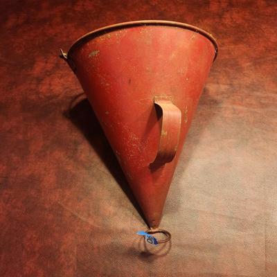 Fire Bucket Cone w handle B&O RR Baltimore & Ohio Railroad 12" Dia X 16" Long includes ring