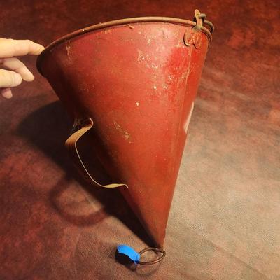 Fire Bucket Cone w handle B&O RR Baltimore & Ohio Railroad 12" Dia X 16" Long includes ring
