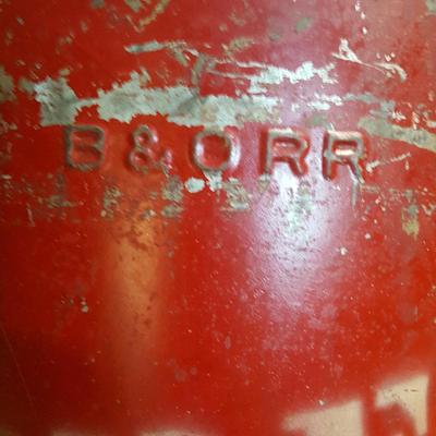 Fire Bucket Cone w handle B&O RR Baltimore & Ohio Railroad 12" Dia X 16" Long includes ring
