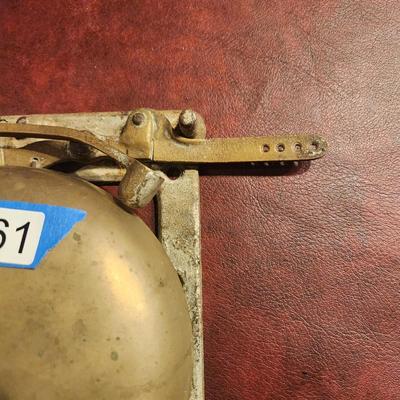 Vintage Brass Fire Alarm Bell Pull Cord System Not Electric