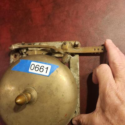 Vintage Brass Fire Alarm Bell Pull Cord System Not Electric