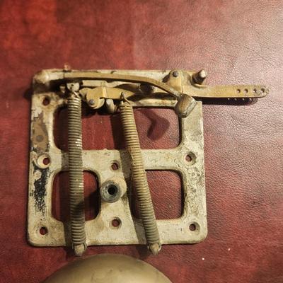 Vintage Brass Fire Alarm Bell Pull Cord System Not Electric
