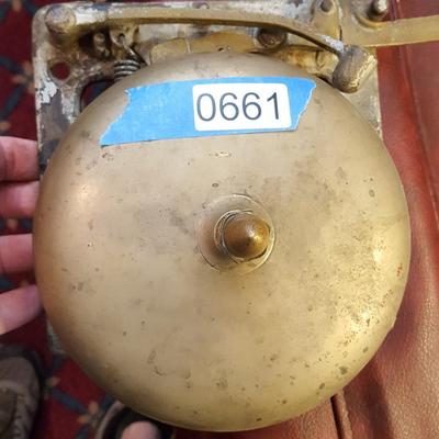 Vintage Brass Fire Alarm Bell Pull Cord System Not Electric