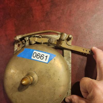 Vintage Brass Fire Alarm Bell Pull Cord System Not Electric