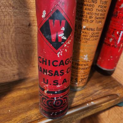 Lot of 3 Vintage Stick Fire Extinguisher