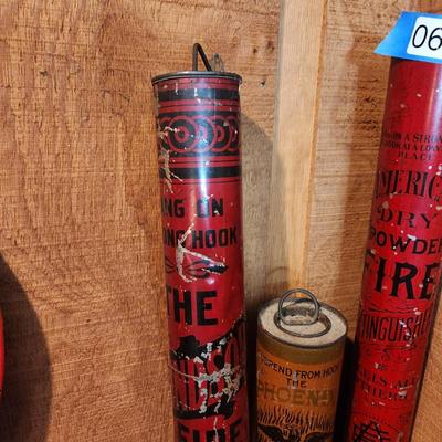 Lot of 3 Vintage Stick Fire Extinguisher
