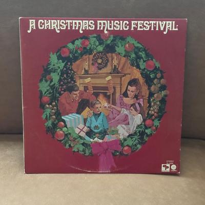 Lot 192F: Christmas Vinyl Record Collection w/ Royal Doulton Christmas Plate