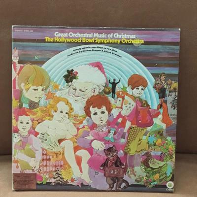 Lot 192F: Christmas Vinyl Record Collection w/ Royal Doulton Christmas Plate