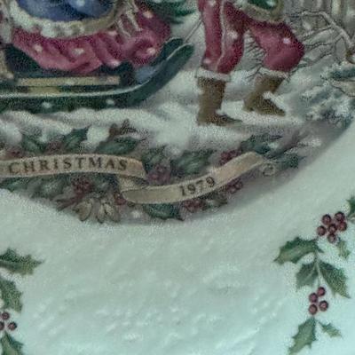 Lot 192F: Christmas Vinyl Record Collection w/ Royal Doulton Christmas Plate