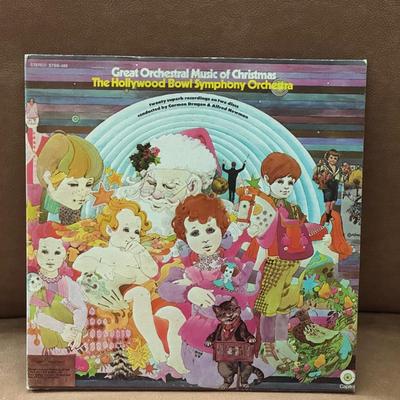 Lot 192F: Christmas Vinyl Record Collection w/ Royal Doulton Christmas Plate
