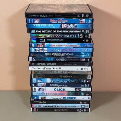 Lot 195D: DVD Collection: Click, Corpse Bride, Charlie and the Chocolate Factory & More