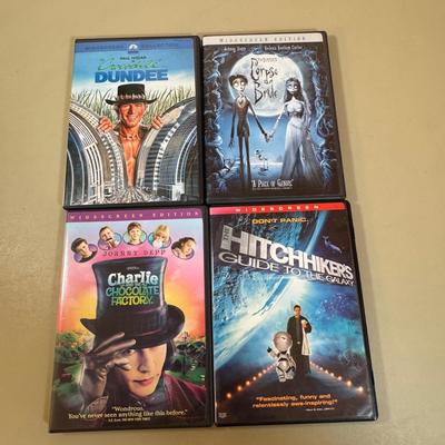 Lot 195D: DVD Collection: Click, Corpse Bride, Charlie and the Chocolate Factory & More