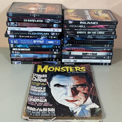 Lot 196D: Vintage Monster Magazine & Thriller DVD Collection