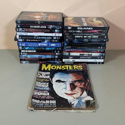 Lot 196D: Vintage Monster Magazine & Thriller DVD Collection