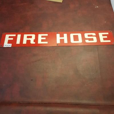 Double Sided Fire Hose Sign