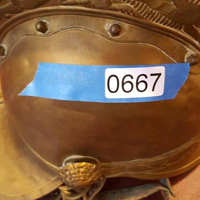 Vintage Metal Rider & Bell Maker Fireman Helmet New South Wales Fire Brigade