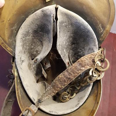 Vintage Metal Rider & Bell Maker Fireman Helmet New South Wales Fire Brigade