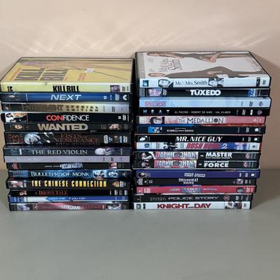 Lot 198D: DVD Collection: Jackie Chan, Mr & Mrs Smith, Tuxedo & More