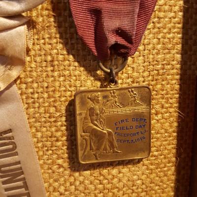 Collection of Antique Fire Dept. Medals Pins,