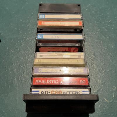 Lot 212B: Kenwood Stereo Cassette Deck KX-56W, Cassette Drawer & Collection of Cassette Tapes