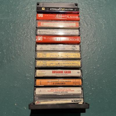 Lot 212B: Kenwood Stereo Cassette Deck KX-56W, Cassette Drawer & Collection of Cassette Tapes
