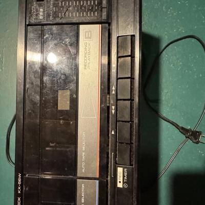 Lot 212B: Kenwood Stereo Cassette Deck KX-56W, Cassette Drawer & Collection of Cassette Tapes
