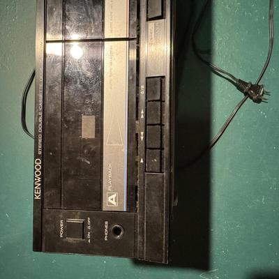 Lot 212B: Kenwood Stereo Cassette Deck KX-56W, Cassette Drawer & Collection of Cassette Tapes