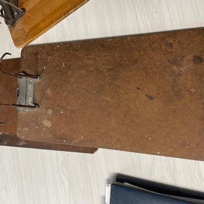 Lot 308. Vintage clip board’s & accounting book