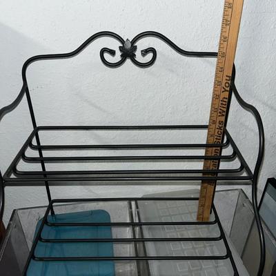 Sale Photo Thumbnail #22: Longaberger brand 2 tier metal shelf - see pics for measurements