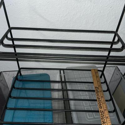 Sale Photo Thumbnail #24: Longaberger brand 2 tier metal shelf - see pics for measurements
