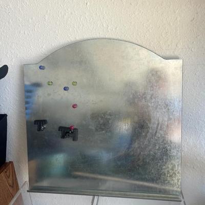 Sale Photo Thumbnail #47: Large silver dry-erase board with magnets - see pics for measurements