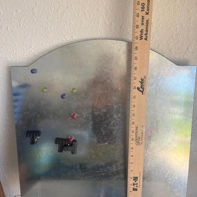Sale Photo Thumbnail #49: Large silver dry-erase board with magnets - see pics for measurements