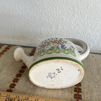 Sale Photo Thumbnail #143: Painted ceramic watering can