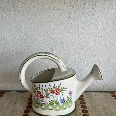 Sale Photo Thumbnail #141: Painted ceramic watering can
