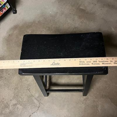 Sale Photo Thumbnail #155: Black wood bar stool - see pics for measurements