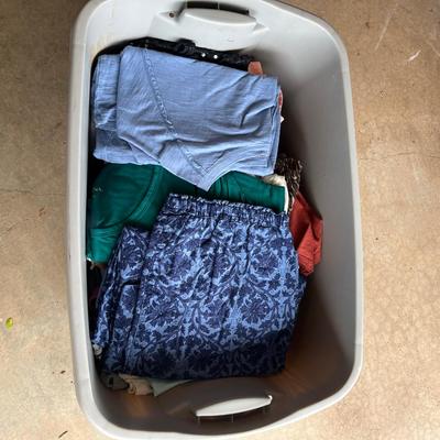 Sale Photo Thumbnail #221: Tote full of women's clothing, mostly short-sleeved tops sizes medium-XL