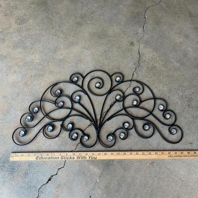 Sale Photo Thumbnail #236: Wrought iron black wall décor - see pics for measurements