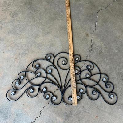 Sale Photo Thumbnail #237: Wrought iron black wall décor - see pics for measurements
