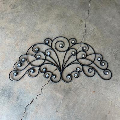 Sale Photo Thumbnail #235: Wrought iron black wall décor - see pics for measurements