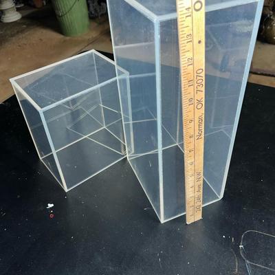 Sale Photo Thumbnail #332: 2 acrylic display shelfs, see pics for measurements